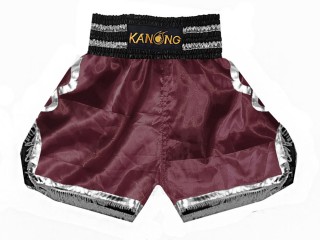 Boxerské šortky Kanong : KNBSH-201-Červenohnědá-Stříbrný